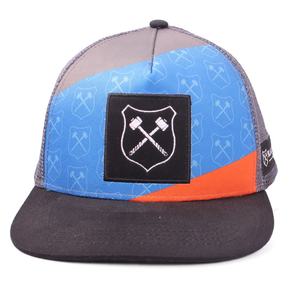 قبعة لسائقي الشاحنات للجولف 6 ألواح مخصصة مع شعار التطريز حافة مسطحة شبكة بلاستيكية خلفية من الخلف - Product Image 4