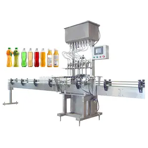 Machine de remplissage de jus de fruits, huile de cuisine automatique pour légumes et avocat, 4 buses linéaires