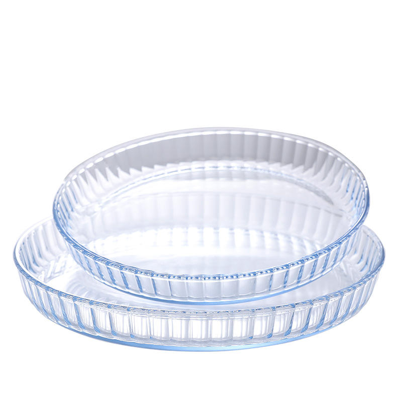 Clear Pyrex Pizza Tray Baking Pan Pizza SIMAX Glass Pizza Pan For