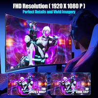Monitor de PC para Juegos Curvo Ultraancho de 27 Pulgadas, FHD 1080p, 144hz, 240hz, 1ms, Pantalla LED LCD con Luz Anti-azul y Compatible con PS5