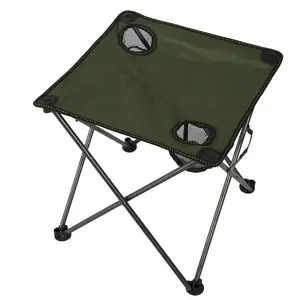 High quality fashion folding stool picnic table with four cup holders for outdoor camping beach