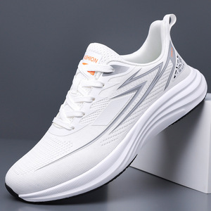 Men Mesh Running Shoes Summer Lightweight Breathable <b>EVA</b> Midsole Rubber Outsole Soft Shock Absorption Sport Casual - Product Image 1