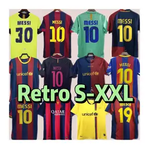 06 08 09 10 11 14 15 barcelonaes thoáng khí Polyester truyền nhiệt Ronaldinho phiên bản Retro lộn xộn áo bóng đá Thái Lan