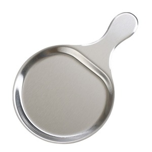Stainless Steel Round Handle Snack Plate Gold And Silver Food Grade Durable For Party And Dining - Product Image 3