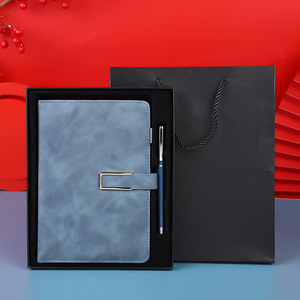 Cao cấp A5 da máy tính xách tay thiết lập với bút kinh doanh và văn phòng họp Quà Tặng công ty quảng cáo notepad Bìa - Product Image 1