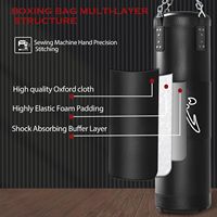 Sac de frappe Wellshow Sport avec support pour adultes, sac de frappe lourd de 4 pieds pour l'entraînement de force à domicile