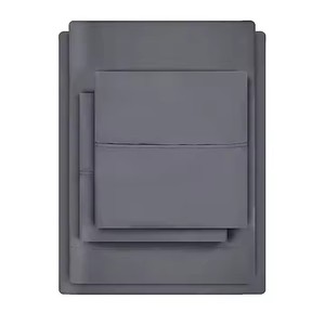 Vente en gros bon marché Queen Size microfibre douce 4 pièces draps plats ensembles de literie - Product Image 5