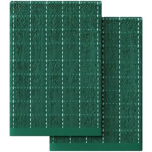 Serviettes de cuisine en microfibre tissée (beige 13x28 pouces) couleur unie douces et super absorbantes séchage rapide écologiques - Product Image 1