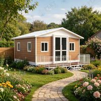 FLKT Maison préfabriquée de luxe pour escapades de week-end, conteneur mobile et extensible de 20 pieds, pour rétrocadeau de jardin, hôtel portable en acier