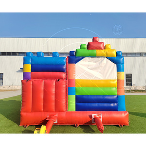 Château gonflable pour enfants en PVC léger avec logo personnalisé Mico, blocs de construction gonflables d'extérieur avec toboggan pour parc d'attractions - Product Image 6
