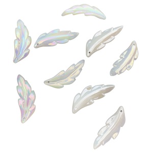 Acrylic Iridescent Feather Leaf <b>Beads</b> For Jewelry Making Spring 2023 Yiwu Origin - Product Image 5