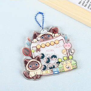 Custom Wholesale Acrylic Cartoon Pattern Rectangle Key Holder <b>Keychain</b> with UV Printing Fashionable Creative DIY Souvenir Gift - Product Image 4