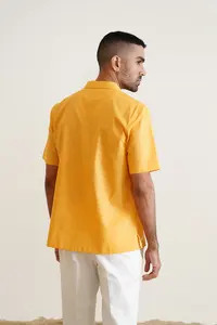 Chemise boutonnée décontractée pour homme en tissu Oxford 100 % coton, respirante et à séchage rapide pour l'été, service OEM disponible - Product Image 3