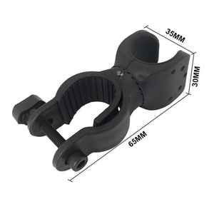 Soporte para luz de bicicleta, abrazadera en forma de U, soporte frontal ajustable, nailon, negro - Product Image 2
