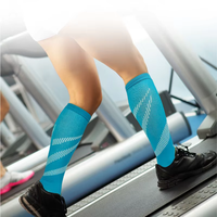 Chaussettes de compression de pression pour hommes de sport d'équipe antidérapantes avec logo personnalisé de haute qualité respirantes