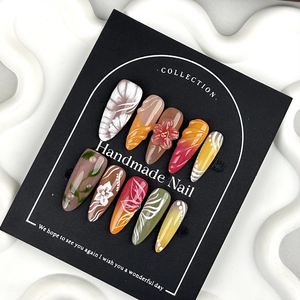 European and American Wholesale High-End ABS Full Cover Hand-Carved Press-On <strong>Nails</strong> with Almond 3D Design Styling for Fingers - Product Image 3