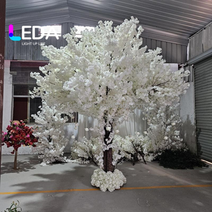 Árbol de cerezo japonés de seda blanca para bodas al aire libre LEDA, árbol artificial de cerezo grande de 8 pies para decoración - Product Image 5