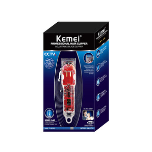 เครื่องตัดผมดิจิตอลแบบใสโคเมอิ KM-1761 เครื่องตัดแต่งทรงผมระดับมืออาชีพสำหรับร้านเสริมสวย พร้อมหวีจำกัดขนาด 4 ชิ้นเพื่อการใช้งานที่ง่ายดาย - Product Image 3