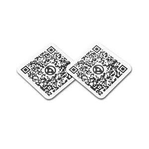 Square Printable NTAG213 Unique QR Code NFC Sticker Tag