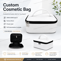 Trousse de Maquillage de Voyage Personnalisée en Polyester avec Fermeture Éclair et Poignée pour Accessoires de Beauté, Trousse de Toilette – Fournisseur d'Usine Personnalisée