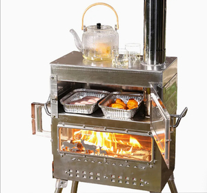 Horno de Leña Grande de Acero Inoxidable, Estufa Multifuncional para Acampar, Estufa Resistente para Hornear al Aire Libre, para Calefacción Exterior - Product Image 3