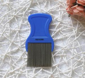 Manico in plastica Scanalato In Acciaio Inox Lungo Denti Pulizia Dei Capelli Umani <span class=keywords><strong>Pidocchi</strong></span> Nit Tick Delle Pulci <span class=keywords><strong>Pidocchi</strong></span> Pettine - Product Image 1