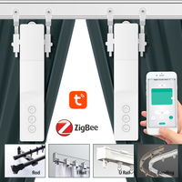 Moteur de rideau motorisé intelligent WiFi SZMYQ Tuya, télécommandé, à piles, pour rideaux coulissants de fenêtre, compatible avec les rails en I, U et en Z