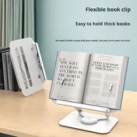 Support de tablette pour ordinateur de bureau BONERUY, support de lecture rotatif à 360 degrés en métal, support de livre pliable réglable en hauteur, modèle R19