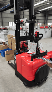 Peralatan Penanganan Material Berkualitas Tinggi, Beban Berat, Performa Tinggi 1.6T Forklift Hidrolik CDD16 Mini Electric Walking Stacker - Product Image 4