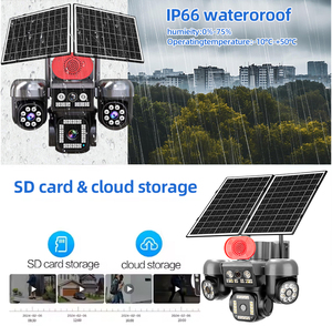Cámara de Seguridad CCTV <span class=keywords><strong>2026</strong></span>, Nueva, con 4 Lentes, Energía Solar 4G, Visión Nocturna, Detección de Movimiento, Micrófono Integrado, Compatible con Tarjeta SD y Nube - Product Image 6