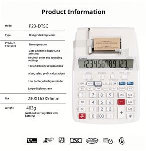 เครื่องคิดเลขวิทยาศาสตร์ X1016 P23-DTSC รุ่นประสิทธิภาพสูง สำหรับงานธนาคาร การบัญชี การเงิน พร้อมเครื่องพิมพ์สองสี - Product Image 2
