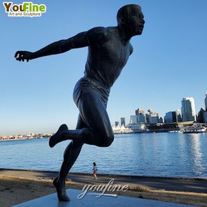 庭の装飾的なブロンズメタルランニングマンスタチュー - Product Image 6