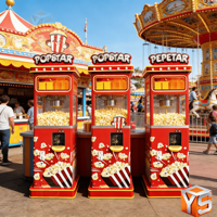 Chariot à Popcorn Métallique ZDYS Direct Usine avec Machine à Popcorn à Air Chaud Haute Performance Pliable et Sûre 110-220V Idéal pour le Gaming Excellent Prix