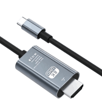 Cable Coaxial 8K UHD C para Transmisión de Video de Alta Velocidad, Carcasa de Aleación de Aluminio Chapada en Oro para Computadoras Portátiles, Monitores, Proyectores y Hogar
