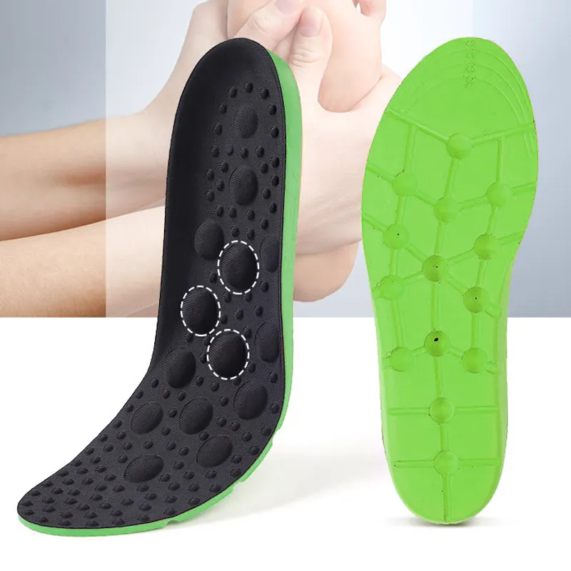 Relieve Tired Achy Feet with All Day Comfort Shock Shoe Insoles Orthotics Massage PU Memory Foam Shoe Insoles