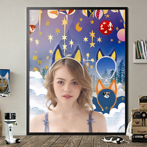 Serre-têtes en plastique unisexe taille unique pour toute la famille, motif <span class=keywords><strong>dessin</strong></span> <span class=keywords><strong>animé</strong></span>, oreilles de berger, style <span class=keywords><strong>Bluey</strong></span>, vente en gros - Product Image 3