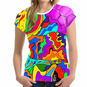 Stylish T-Shirt Ladies T Shirt,Colored <strong>Rainbow</strong> <strong>Women</strong> <strong>Tops</strong> Plus Size, Summer <strong>Women</strong>`s Short Tee Shirt Femme - Product Image 3