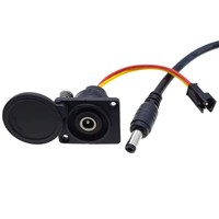 DC2.1/2.5 chargeur prise prise électrique vélo tête de charge batterie au Lithium ligne de sortie 36V/48V/60V ronde mâle et femelle Base