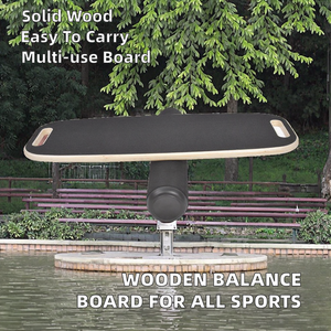 Planche d'équilibre en bois portable pour le skateboard, le surf, le ski, le snowboard, la gym intégrée, le yoga, le pilates, le corps - Product Image 2