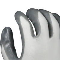 Gants de travail de sécurité en nitrile lisses MaxiTough de haute qualité En388 4122X, résistants aux produits chimiques et à l'huile, en polyester 13 jauges, bon marché, pour le jardinage général, pour hommes