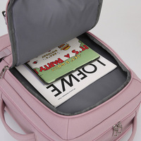 Tas Ransel Wanita Anti Air Bahan Oxford dengan Resleting USB dan Lapisan Poliester untuk Perjalanan dan Laptop