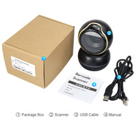 Lector de Códigos QR YJFIRST 2D Omnidireccional con Escaneo Automático, Escáner de Código de Barras USB de Escritorio YJ-8053QY