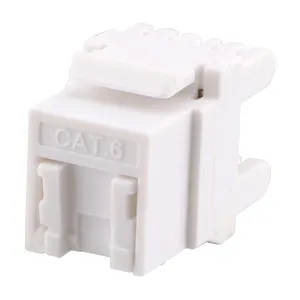 AMP RJ45 8P8C UTP 180 Degree Cat6 Female Keystone Jack Connector With Port Shutter For Ethernet