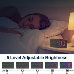 Crianças de ruído branco noite luz despertador com rádio FM, nascer do sol-pôr do sol simulação & 2 alarmes independentes - Product Image 6