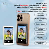 Moniteur Magnétique d'Écran Selfie pour iPhone et Smartphone Android, Accessoire de Caméra Arrière pour Vlog et Diffusion en Direct