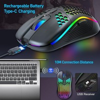Ratón para Juegos con Sensor Óptico 6D de 7200DPI, Retroiluminación RGB, Ergonómico, Inalámbrico, para Jugadores, Computadora, PC