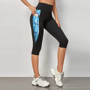 Coquillages marins pour femmes étoiles hippocampe <span class=keywords><strong>corail</strong></span> pantalons de Yoga Compression Gym Fitness collants avec poches Logo sur la taille - Product Image 2