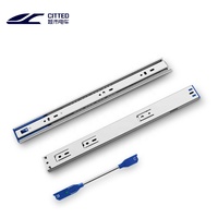 Tiroir à glissière moderne 45mm à extension complète pour télescope, roulement à billes à emboîtement anti-basculement pour armoires de cuisine et de salle à manger