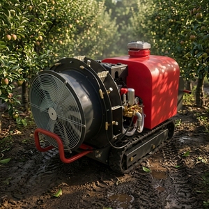 Pulvérisateur agricole télécommandé autopropulsé de type chenillé à soufflage d'air, robot agricole pour la pulvérisation en pente - Product Image 1