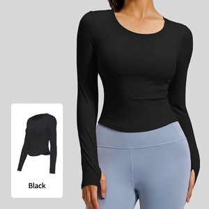 T-shirt de yoga pour femme, léger, respirant, écologique, anti-UV, séchage rapide, athlétique, fitness, course à pied, printemps - Product Image 3